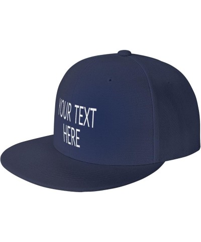 Custom Hat,Custom Photo Caps Your Custom Here,Custom Hat Design Your Own Classic Mens Womens Trucker Hats Navy Blue-1 $8.38 B...