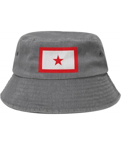 Bandera UNLF Bucket Hat for Women Men Summer Travel Sun Hat Outdoor Cap Funny Bucket Hats Gray $11.23 Bucket Hats