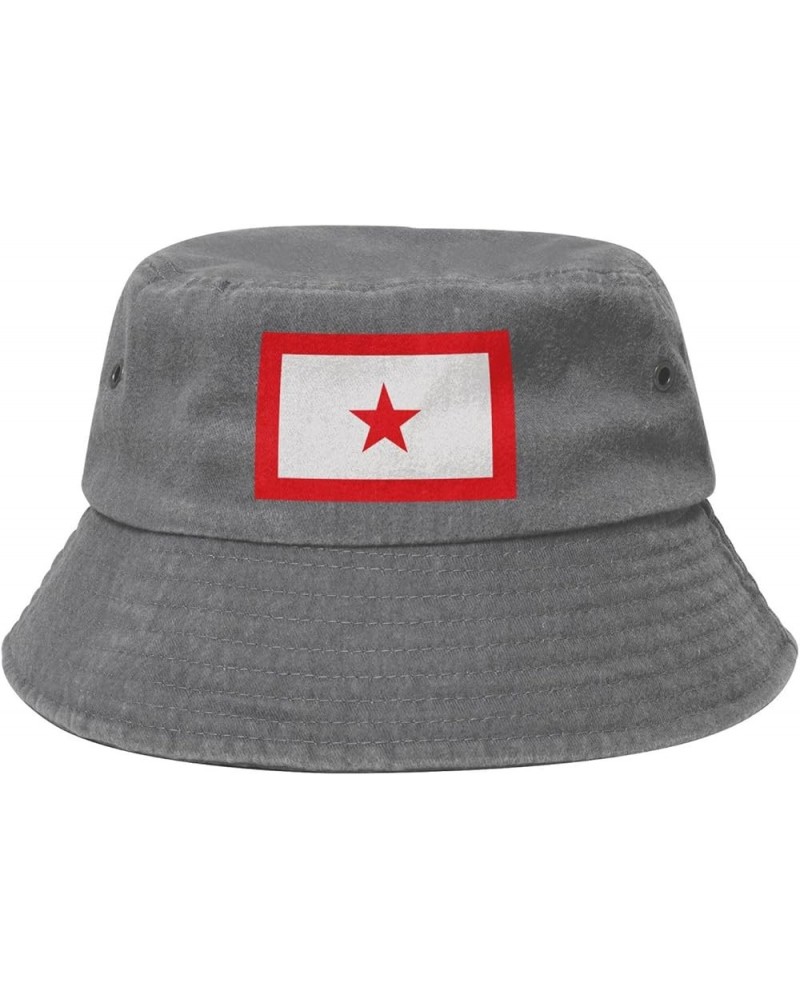 Bandera UNLF Bucket Hat for Women Men Summer Travel Sun Hat Outdoor Cap Funny Bucket Hats Gray $11.23 Bucket Hats