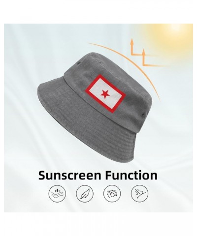 Bandera UNLF Bucket Hat for Women Men Summer Travel Sun Hat Outdoor Cap Funny Bucket Hats Gray $11.23 Bucket Hats