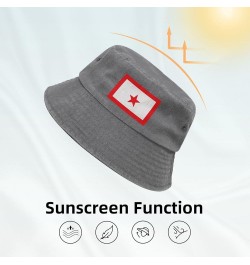 Bandera UNLF Bucket Hat for Women Men Summer Travel Sun Hat Outdoor Cap Funny Bucket Hats Gray $11.23 Bucket Hats