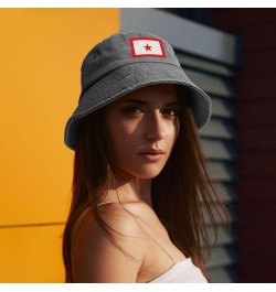 Bandera UNLF Bucket Hat for Women Men Summer Travel Sun Hat Outdoor Cap Funny Bucket Hats Gray $11.23 Bucket Hats