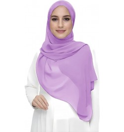 Premium Chiffon Hijab Head Scarf Shawl Wrap for Muslim Women Lightweight Lavender $7.64 Scarves