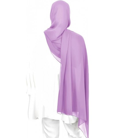 Premium Chiffon Hijab Head Scarf Shawl Wrap for Muslim Women Lightweight Lavender $7.64 Scarves