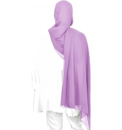 Premium Chiffon Hijab Head Scarf Shawl Wrap for Muslim Women Lightweight Lavender $7.64 Scarves