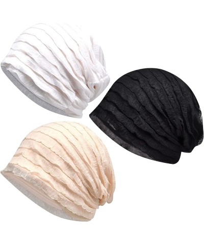 Women's Baggy Slouchy Chemo Sleep Beanie Hat Skull Cap Flower Yellow $9.35 Skullies & Beanies