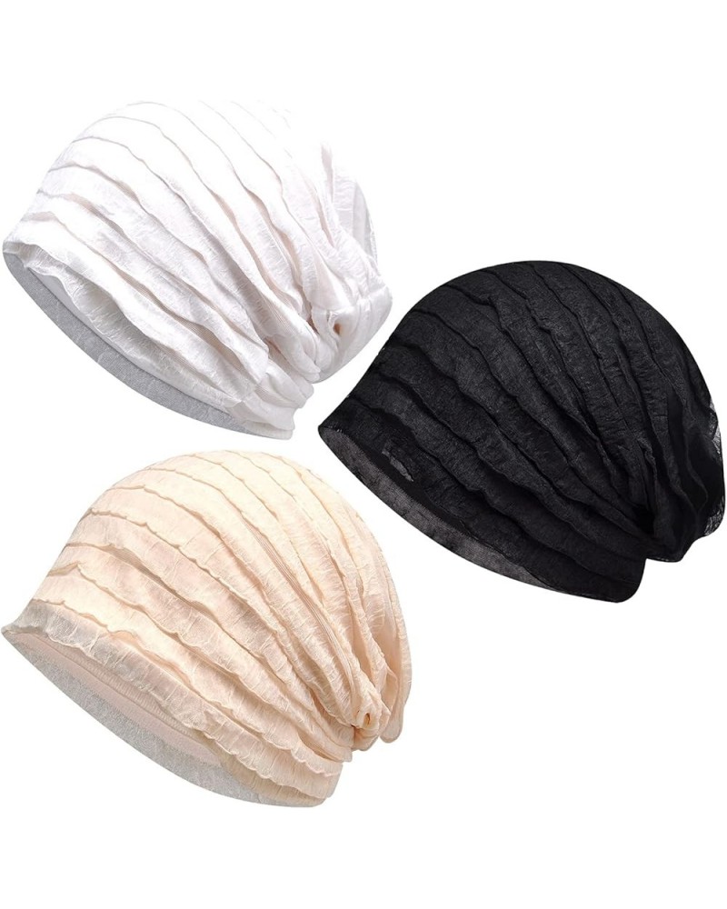 Women's Baggy Slouchy Chemo Sleep Beanie Hat Skull Cap Flower Yellow $9.35 Skullies & Beanies