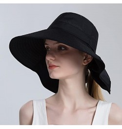 Sun Hat Womens Women Snap Fastener Hat Protection Visors Bucket Hat Sunscreen Fisherman Hats Outdoors Fishing Cap P Black 56-...