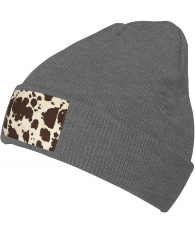 Cow Fur Print Print Unisex Knit Beanie Hat Adults Stretch Knitted Skull Cap Winter Warm Hats Outdoor Deep Heather $9.33 Skull...