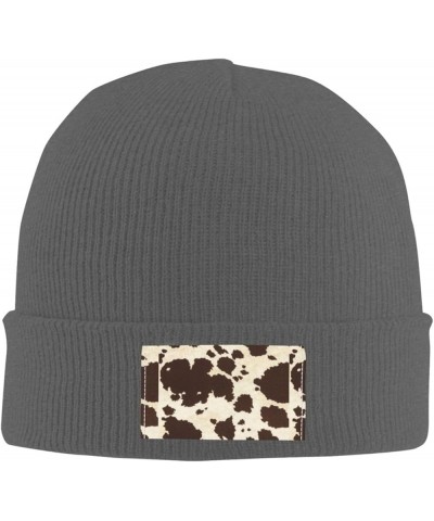 Cow Fur Print Print Unisex Knit Beanie Hat Adults Stretch Knitted Skull Cap Winter Warm Hats Outdoor Deep Heather $9.33 Skull...