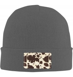 Cow Fur Print Print Unisex Knit Beanie Hat Adults Stretch Knitted Skull Cap Winter Warm Hats Outdoor Deep Heather $9.33 Skull...