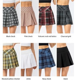 Women's Pleated Skirt with Comfy Casual Stretchy Band Plaid Sports Skirt Outdoor Running Tennis Culottes Yoga, X-Small $11.19...