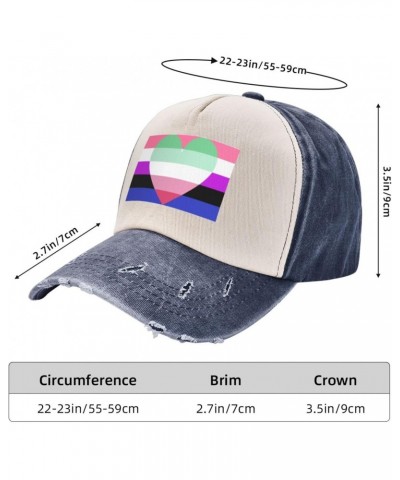 Genderfluid Abrosexual Pride Flag Upgrade Your Style with Funny Adjustable Cotton Baseball Caps for Men and Women Navy Blue $...