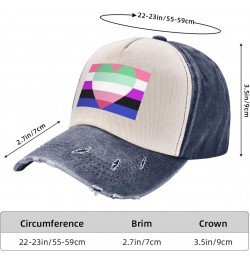 Genderfluid Abrosexual Pride Flag Upgrade Your Style with Funny Adjustable Cotton Baseball Caps for Men and Women Navy Blue $...