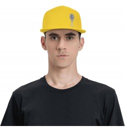 Tennis Racket Hat for Men Women, Adjustable Baseball Cap Yellow $12.53 Baseball Caps