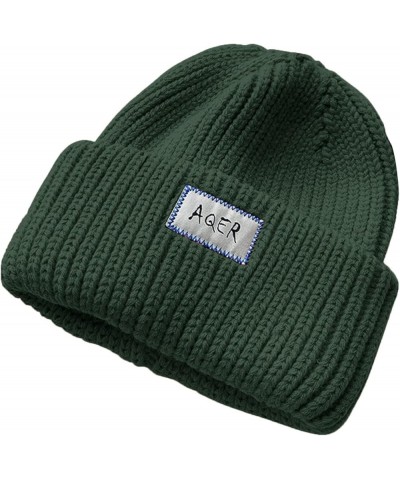 Baseball Game Outfit Knit Thick Warm Hat Hat Lined Baseball Caps Parks and Rec Hat Green $9.44 Baseball Caps