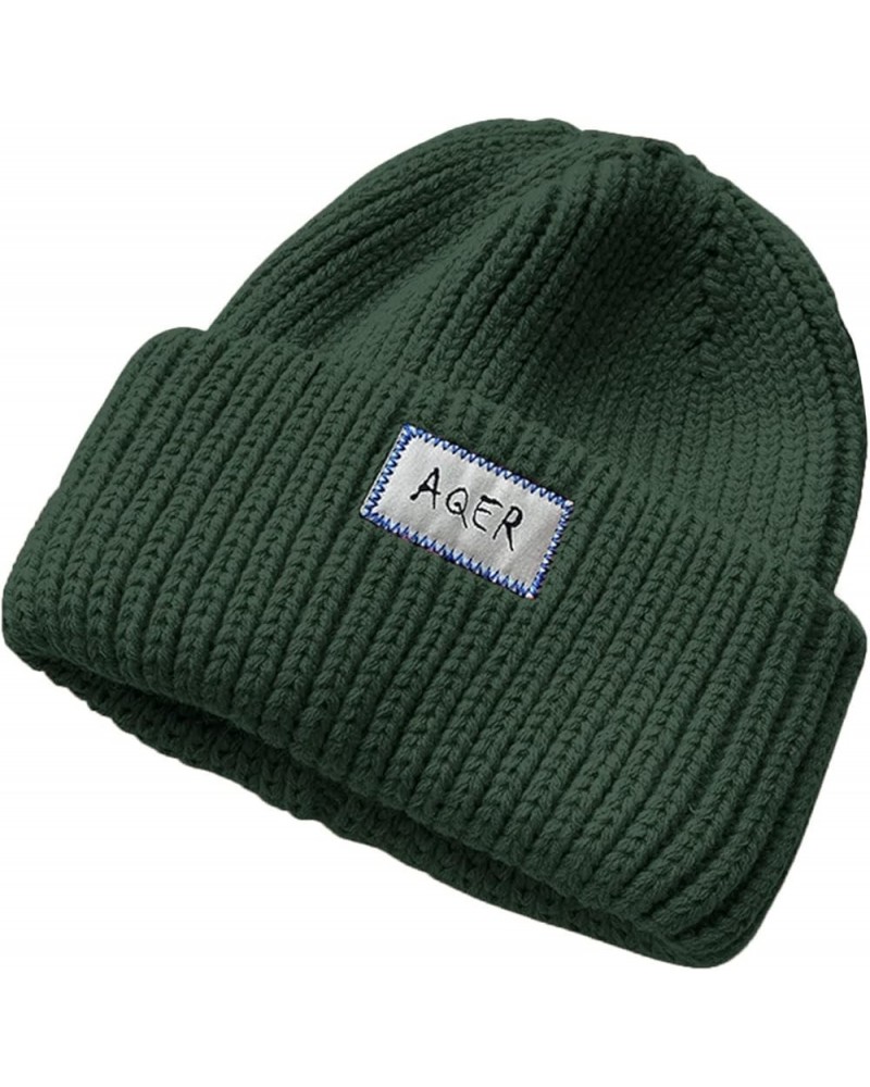 Baseball Game Outfit Knit Thick Warm Hat Hat Lined Baseball Caps Parks and Rec Hat Green $9.44 Baseball Caps