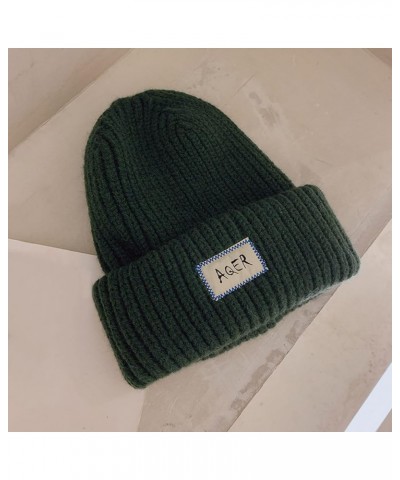 Baseball Game Outfit Knit Thick Warm Hat Hat Lined Baseball Caps Parks and Rec Hat Green $9.44 Baseball Caps