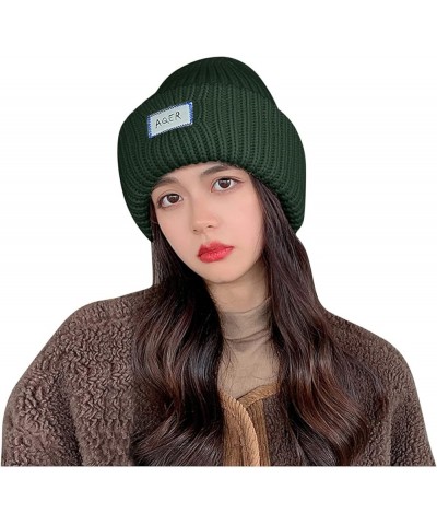 Baseball Game Outfit Knit Thick Warm Hat Hat Lined Baseball Caps Parks and Rec Hat Green $9.44 Baseball Caps