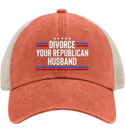 Divorce Your Republican Husband Hat Vote Hats for Mens Women AllBlack Baseball Hat Trucker Hats Outdoor Saffron $10.80 Cowboy...