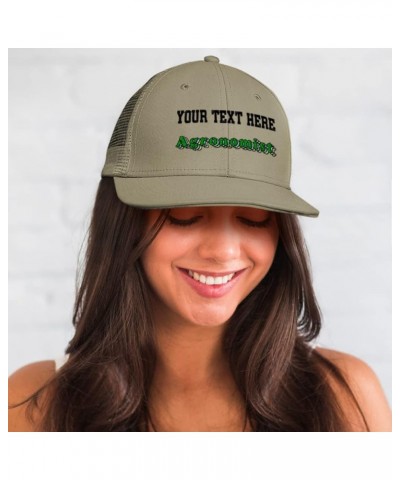 Custom Trucker Hat Baseball Cap Agronomist Production Cotton Soil Dad Hats for Men & Women Black Personalized Text Here $13.1...