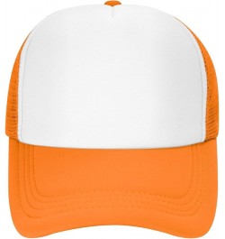 Funny Mesh Mens Trucker Hats Black Orange $12.38 Baseball Caps