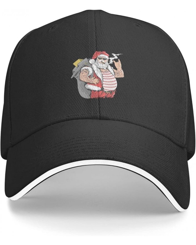 Tattoo Santa Baseball Cap Sandwich Brim Hats for Men Women Adjustable Caps Black $13.77 Baseball Caps