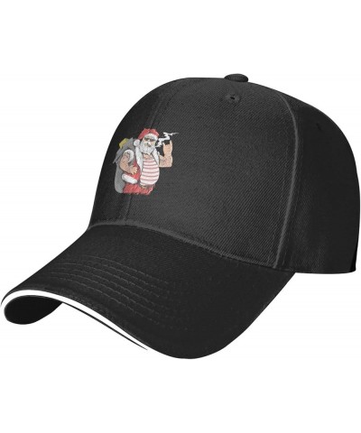 Tattoo Santa Baseball Cap Sandwich Brim Hats for Men Women Adjustable Caps Black $13.77 Baseball Caps