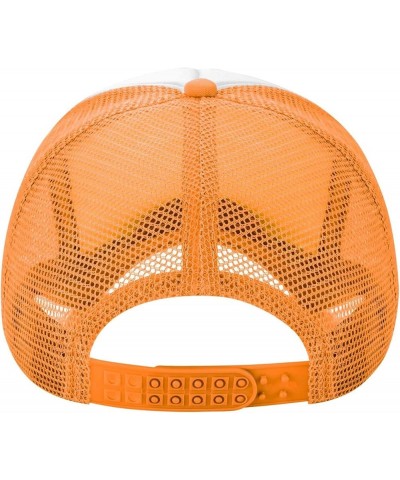 Funny Mesh Mens Trucker Hats Black Orange $12.38 Baseball Caps