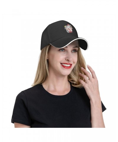 Tattoo Santa Baseball Cap Sandwich Brim Hats for Men Women Adjustable Caps Black $13.77 Baseball Caps