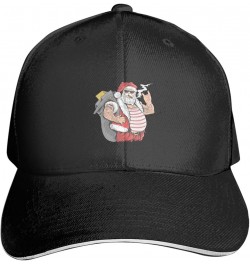 Tattoo Santa Baseball Cap Sandwich Brim Hats for Men Women Adjustable Caps Black $13.77 Baseball Caps