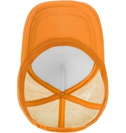 Funny Mesh Mens Trucker Hats Black Orange $12.38 Baseball Caps