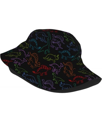 Cute Dinosaur Print Bucket Hats for Women Men Packable Fisherman Summer Beach Sun Cap Hat $12.99 Bucket Hats