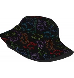 Cute Dinosaur Print Bucket Hats for Women Men Packable Fisherman Summer Beach Sun Cap Hat $12.99 Bucket Hats