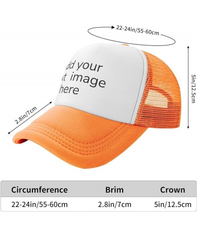 Funny Mesh Mens Trucker Hats Black Orange $12.38 Baseball Caps