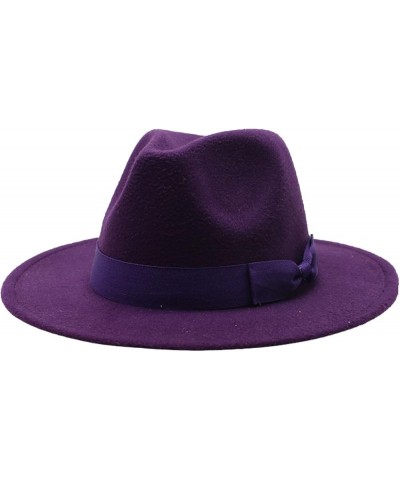 Autumn Wool Fedora Hat for Women Solid Formal Wedding Decorate Man Panamas Street Dance Cap Fedoras Armygreen2 $19.27 Fedoras