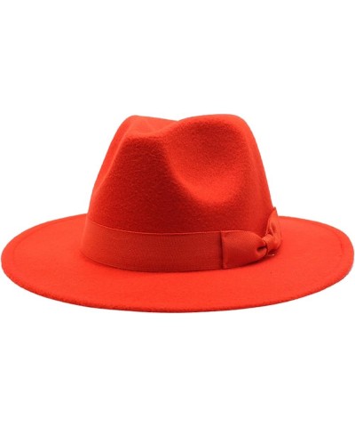 Autumn Wool Fedora Hat for Women Solid Formal Wedding Decorate Man Panamas Street Dance Cap Fedoras Armygreen2 $19.27 Fedoras