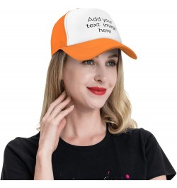 Funny Mesh Mens Trucker Hats Black Orange $12.38 Baseball Caps