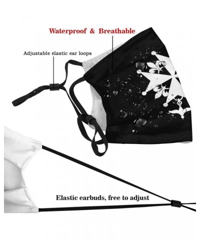 Huguenot Cross Face Mask Adjustable Breathable Balaclava with Filter Black $12.52 Balaclavas