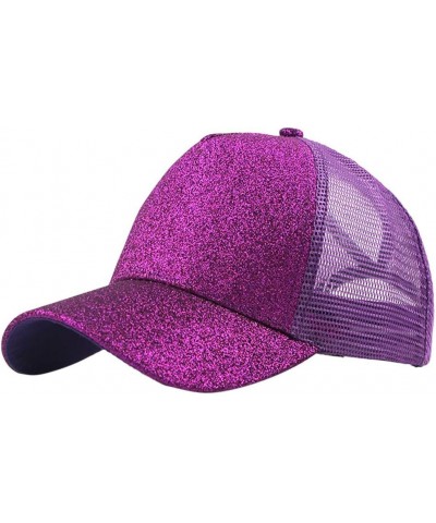 Baseball Cap,Snapback Trucker Hat for Men & Women Adjustable Hat Baseball Cap Independence Day Gifts Birthday Purple $6.30 Ba...