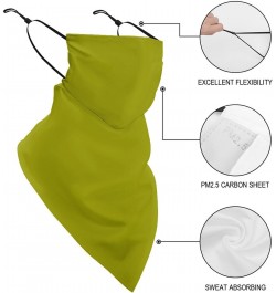 UV Sun Protection Face Cover Scarf Reusable Triangle Scarf Ear Loop Bandana For Women Men Compatible with Green $10.88 Balacl...