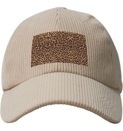 Beige Curved Eaves Baseball Cap Hat Fashion Men Womens Fashion Corduroy Cool Cheetah Leopard Prints Beige $11.06 Baseball Caps