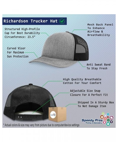 Custom Richardson Trucker Hat I (Love) Fencing Red Heart Hobbies Lovers Heather Grey Black Personalized Text Here $15.74 Base...