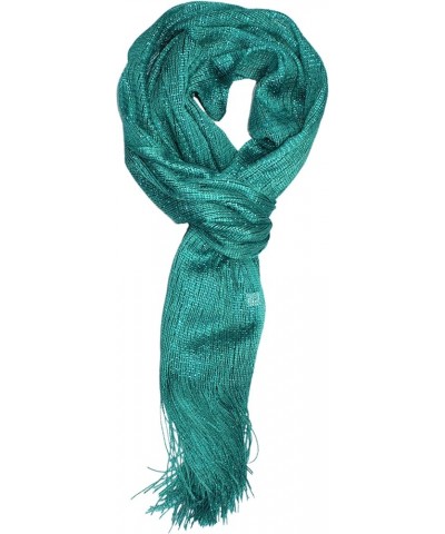 Saturday Night Sparkle Knit Shimmer Scarf Aquamarine $10.95 Scarves