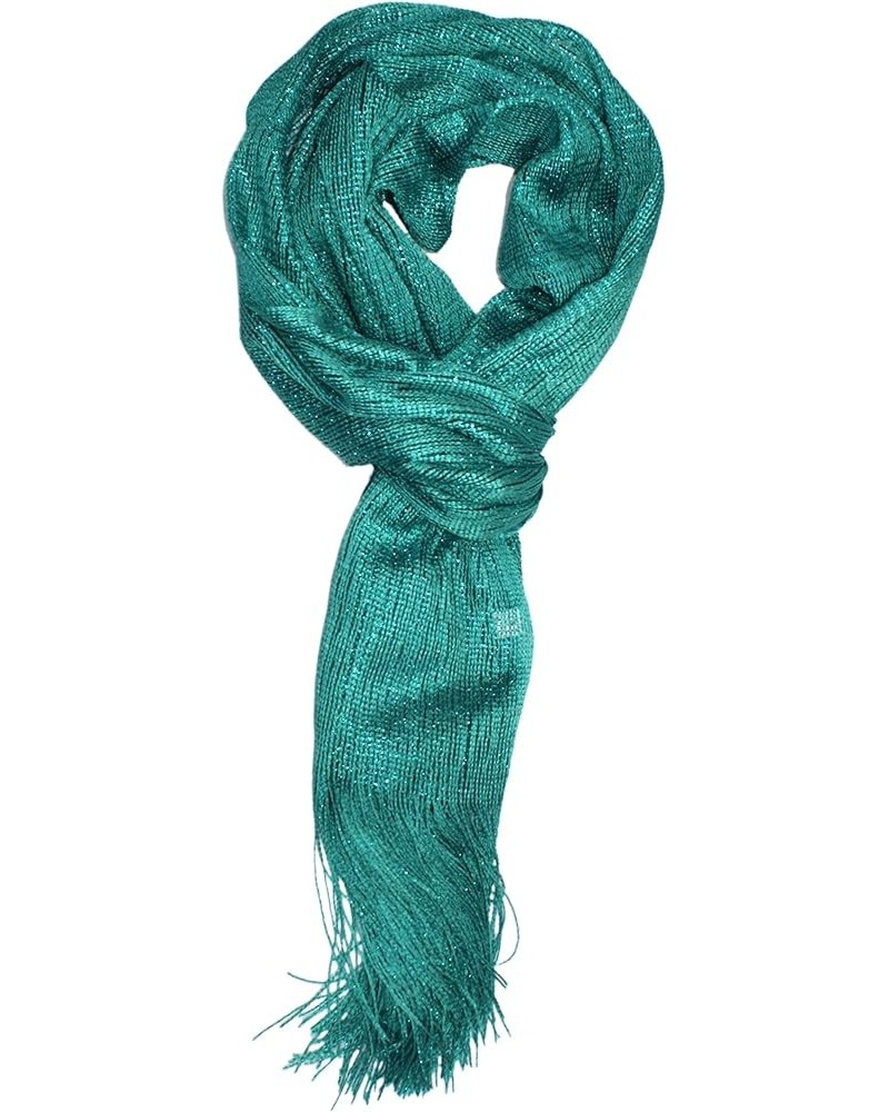 Saturday Night Sparkle Knit Shimmer Scarf Aquamarine $10.95 Scarves