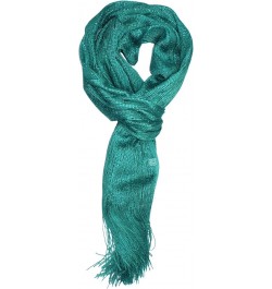 Saturday Night Sparkle Knit Shimmer Scarf Aquamarine $10.95 Scarves