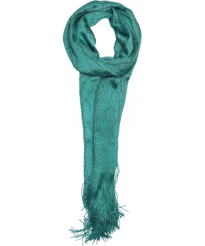 Saturday Night Sparkle Knit Shimmer Scarf Aquamarine $10.95 Scarves