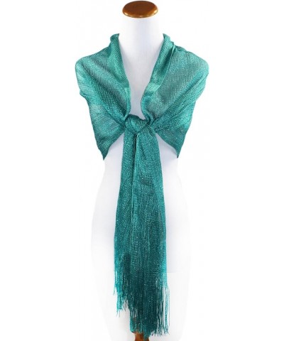 Saturday Night Sparkle Knit Shimmer Scarf Aquamarine $10.95 Scarves