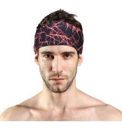 Mens Running Headbands Non Slip Sweatbands Sports Sweat Wicking Workout Running Head Wraps Hats Hair Wraps Lady Red One Size ...