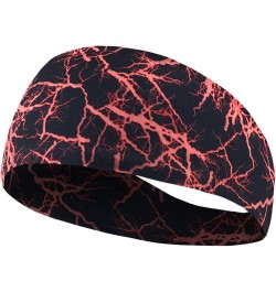 Mens Running Headbands Non Slip Sweatbands Sports Sweat Wicking Workout Running Head Wraps Hats Hair Wraps Lady Red One Size ...